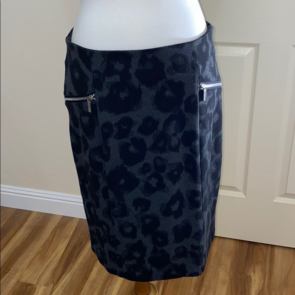 Michael Kors Animal Print Lined Skirt Size 10
